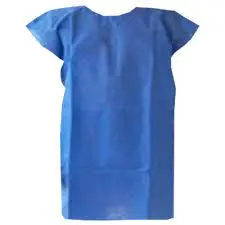 BATA PACIENTE MANGA JAPONESA-AZUL (ROPA DESECHABLE NO ESTERIL) 